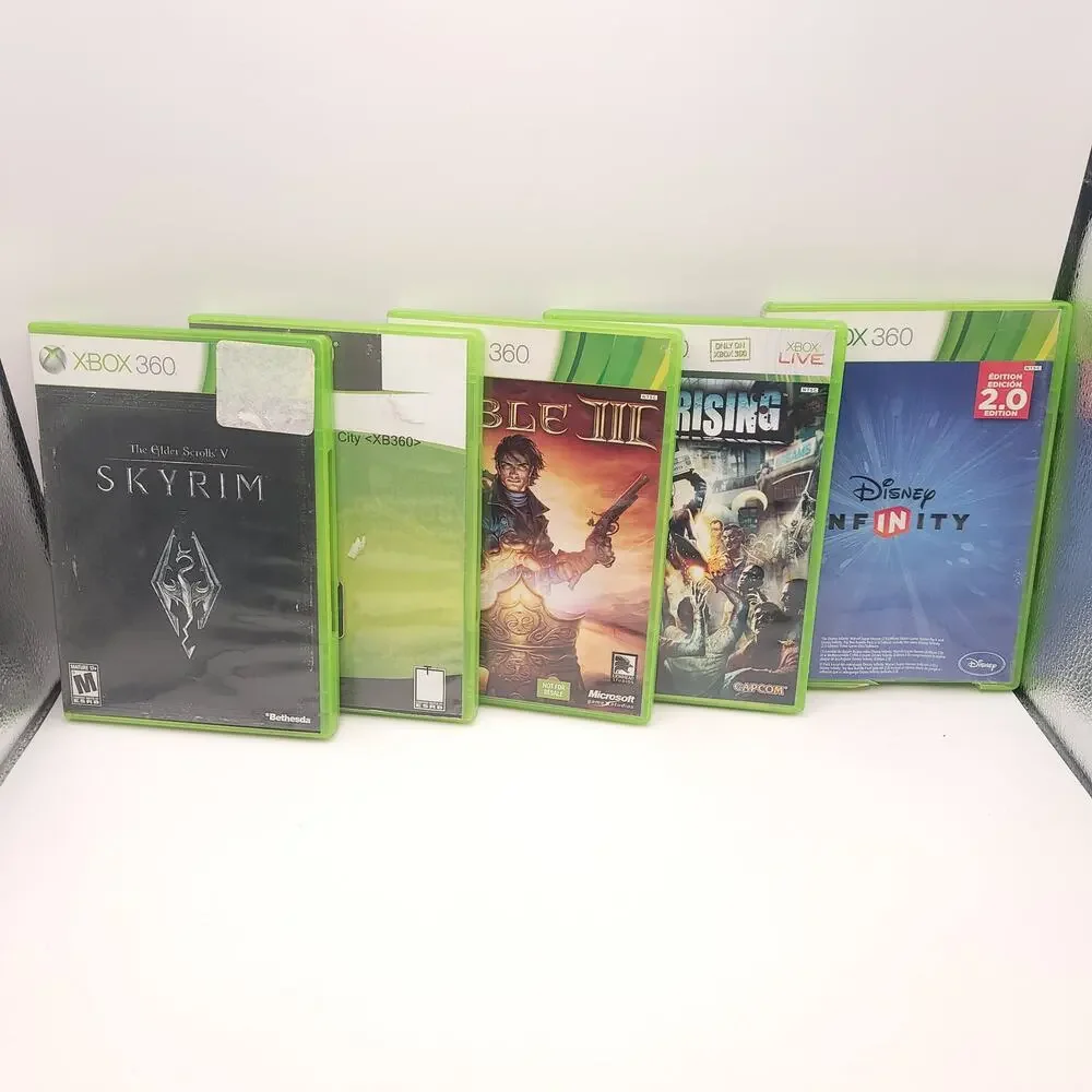 Xbox 360 Lot of 24 Games Skyrim Mass Effect Crysis 3 Deadrising Batman Destiny